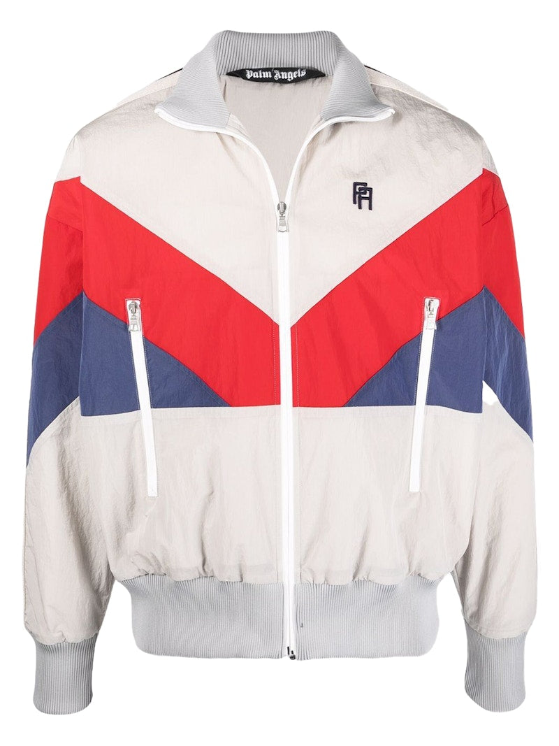 Palm Angels Colorblock Track Jacket Grey/Black/Red/Blue