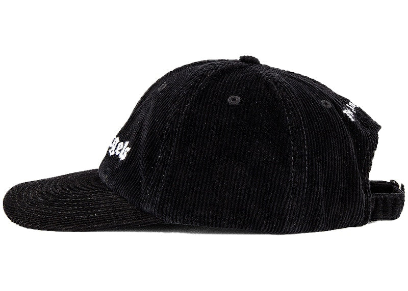 Palm Angels Corduroy Embroidered Logo Cap Black