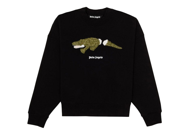 Palm Angels Croco Sweatshirt Black/Green
