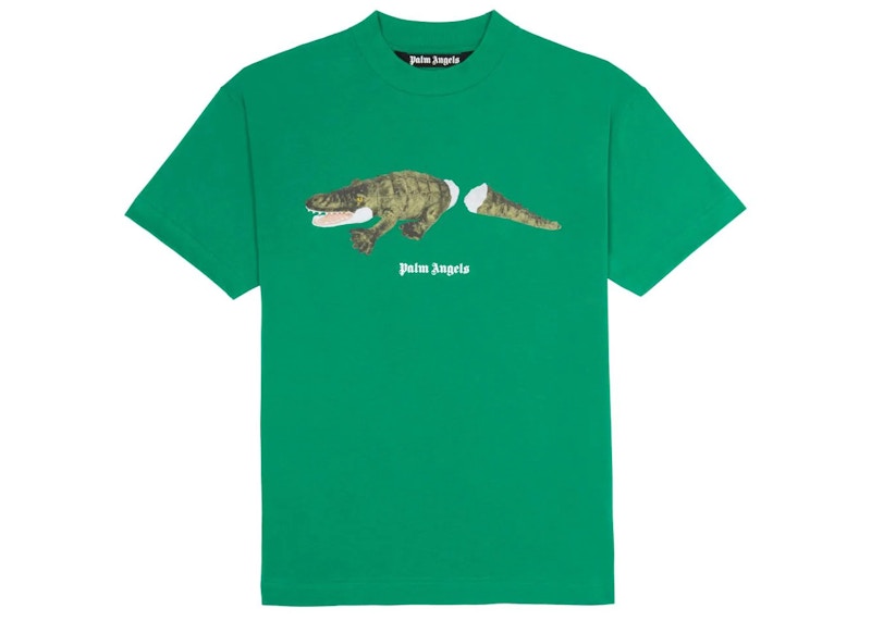 Palm Angels Crocodile Print T-shirt Forest Green