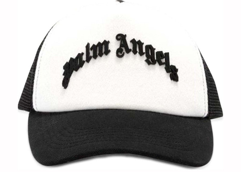 Palm Angels Curved Logo Mesh Cap Black