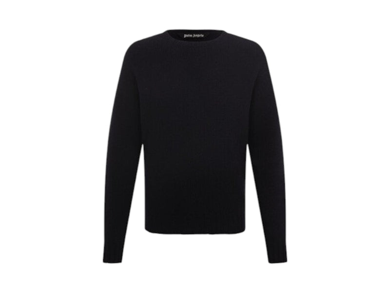 Palm Angels Curved Logo Sweater Navy/Blue/White