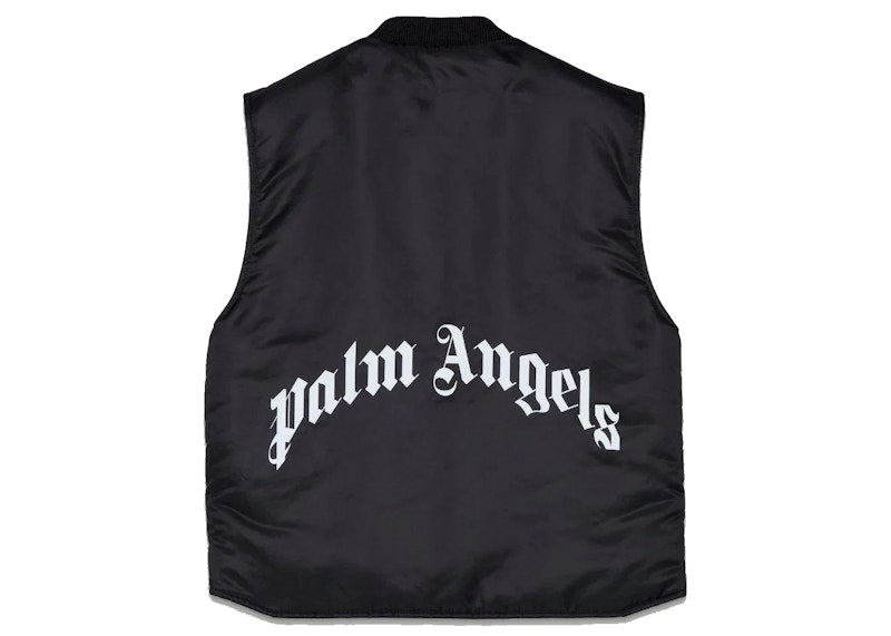 Palm Angels Curved Logo Vest Black