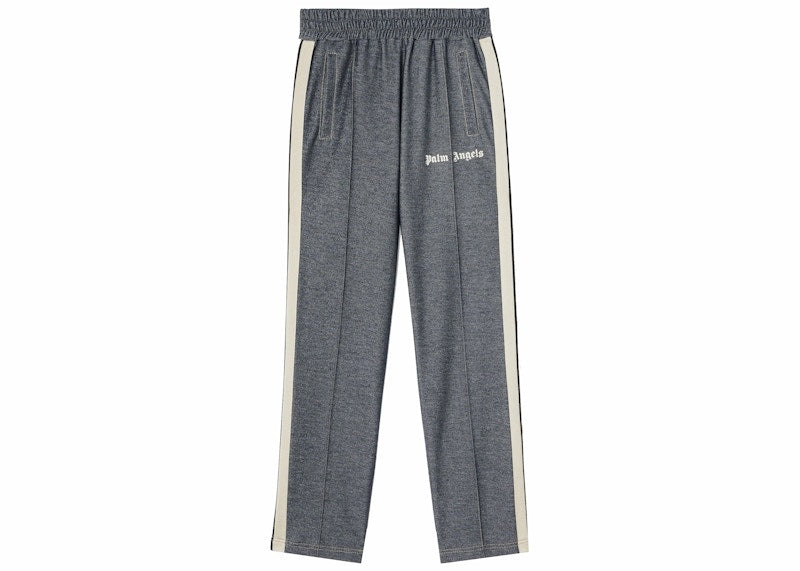Palm Angels Denim Effect Track Pants Blue/Off White