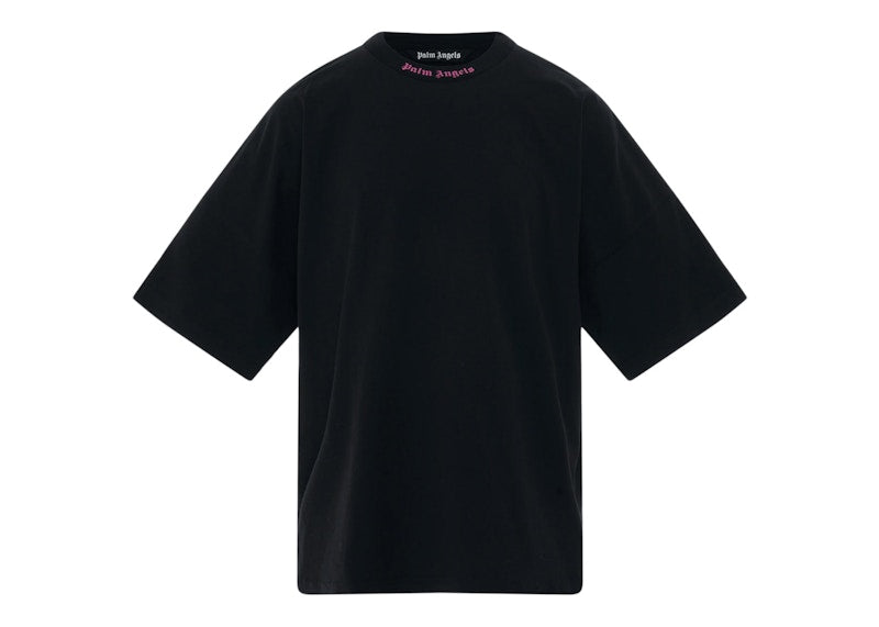 Palm Angels Doubled Logo Over Tee Black/Fuschia