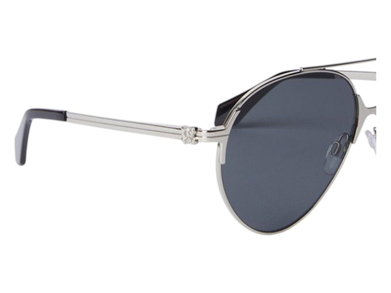 Palm Angels Elkton Silver Sunglasses Silver Dark Grey (PERI060S24MET0017207)