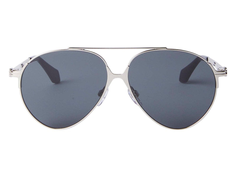 Palm Angels Elkton Silver Sunglasses Silver Dark Grey (PERI060S24MET0017207)
