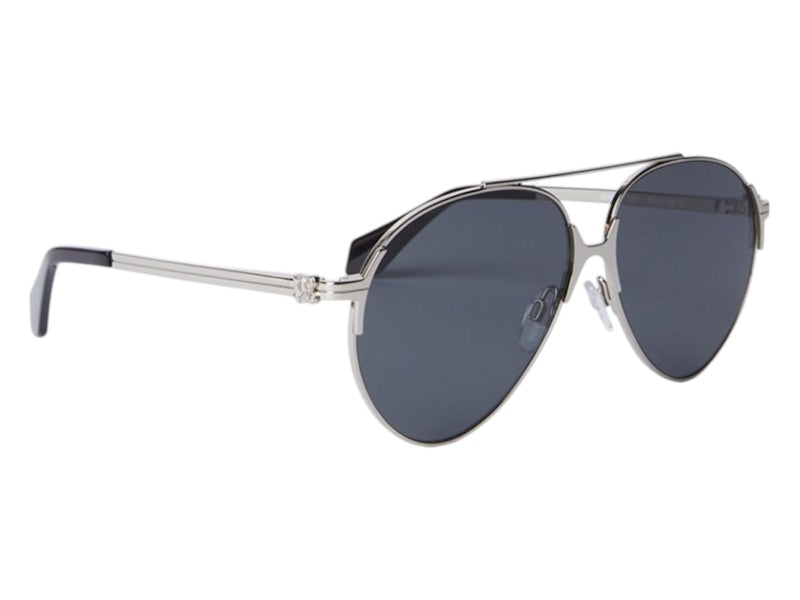 Palm Angels Elkton Silver Sunglasses Silver Dark Grey (PERI060S24MET0017207)