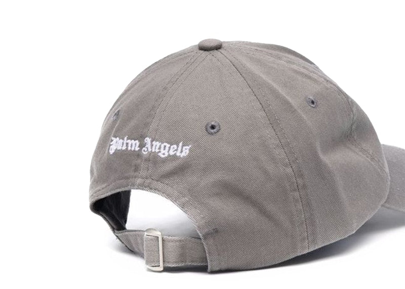 Palm Angels Embroidered Logo Cap Gray White
