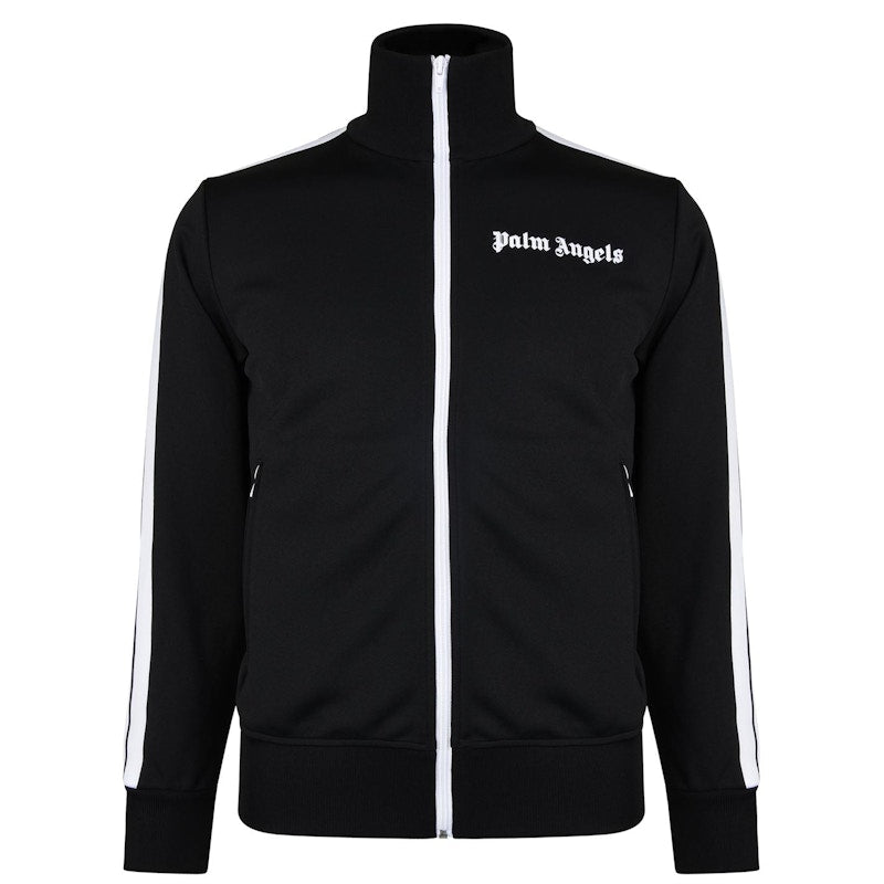 Palm Angels Funnel Zip Track Jacket Black