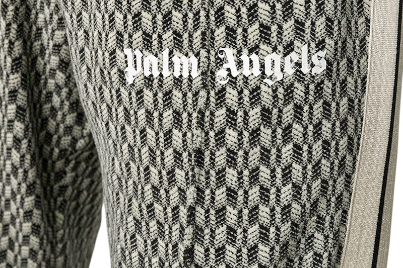 Palm Angels Geometric Straight Leg Side Stripe Pants Black/Beige
