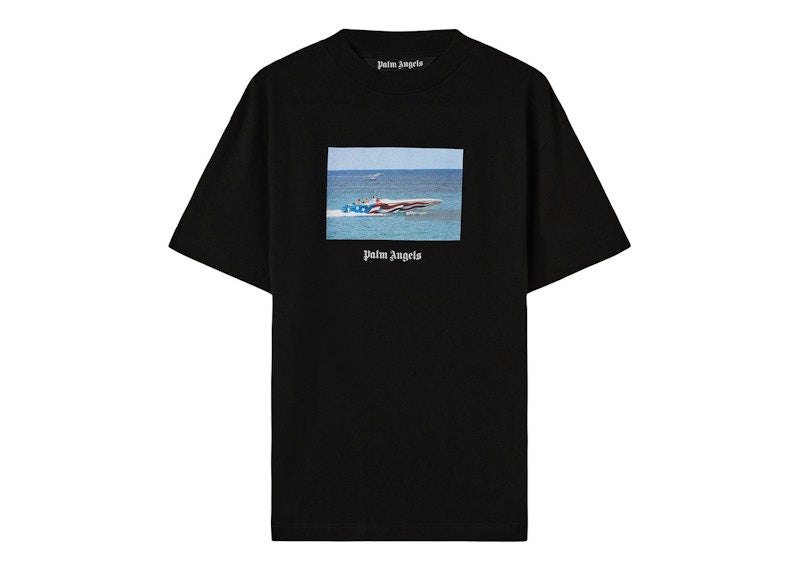 Palm Angels Getty Speedboat Classic Tee Black/White/Multi