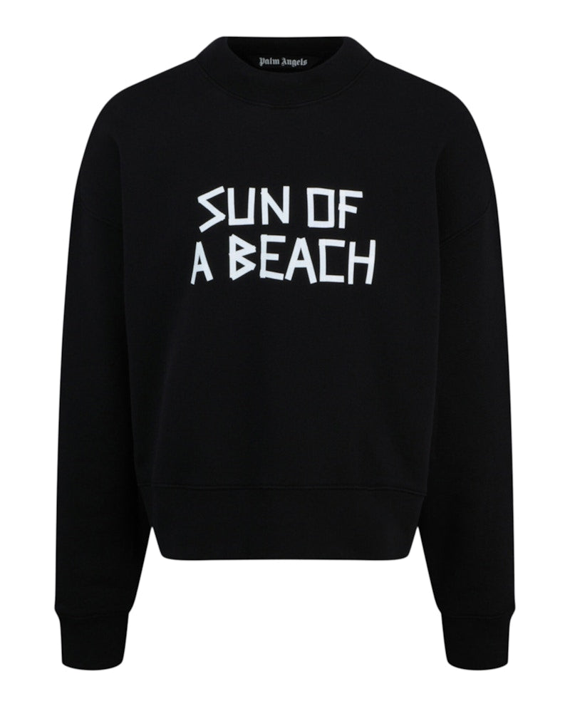 Palm Angels Graphic Crewneck Sweatshirt Black