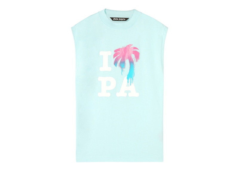 Palm Angels I Love PA Muscle Tank Light Blue/Multi