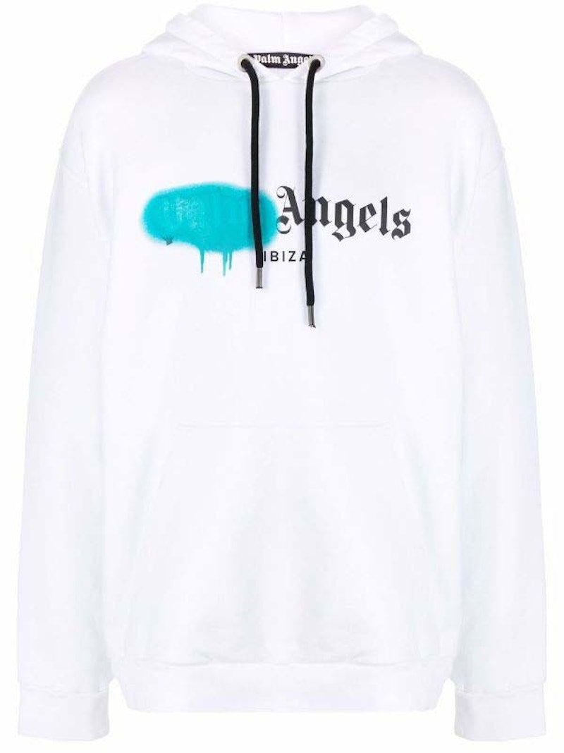 Palm Angels Ibiza Sprayed Hoodie White