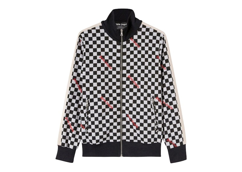Palm Angels Jacquard Damier Classic Track Jacket Black/Red