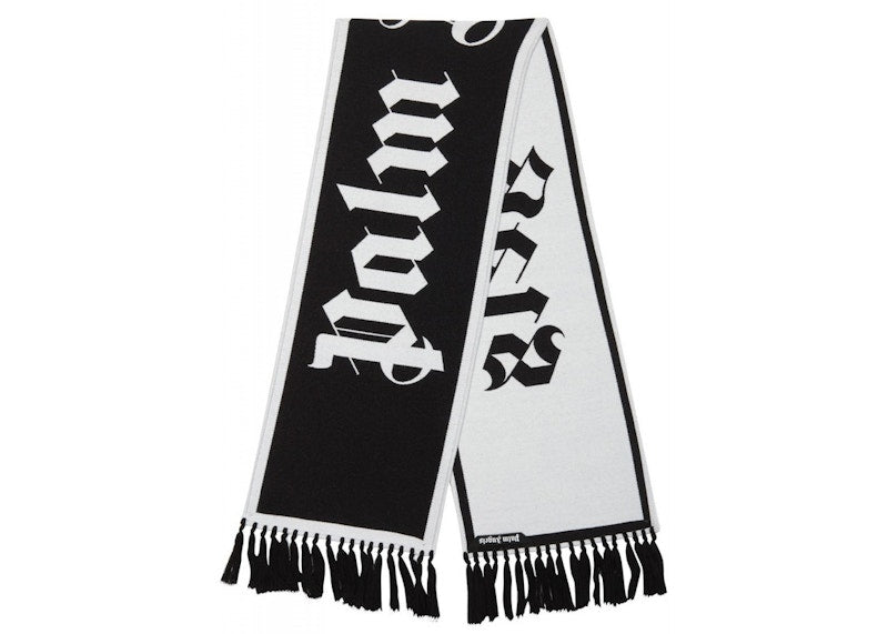 Palm Angels Jacquard Logo Scarf Black/White