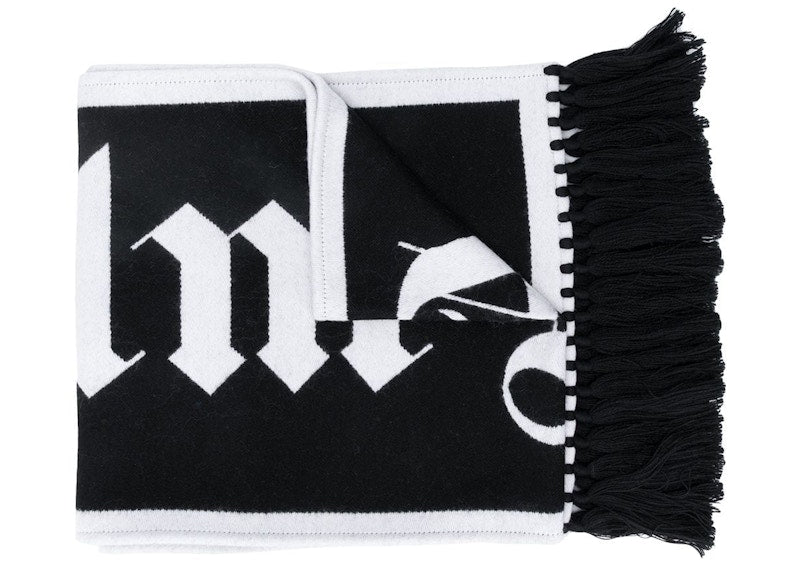 Palm Angels Jacquard Logo Scarf Black/White