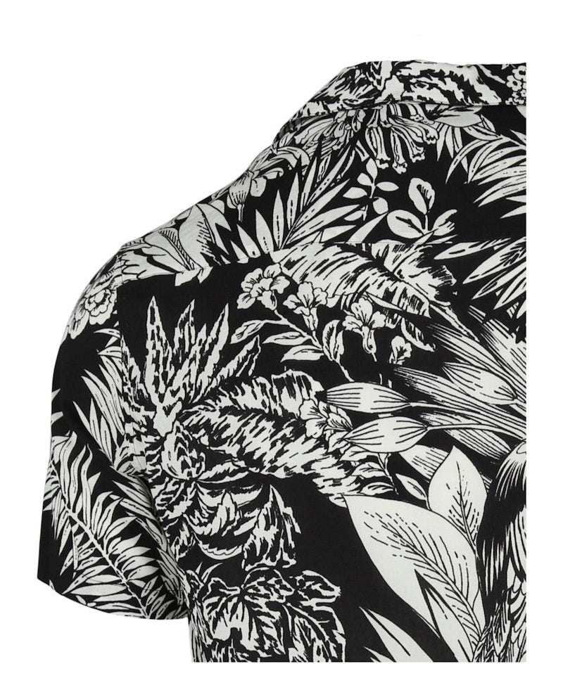 Palm Angels Jungle Palms Bowling Shirt Black/White