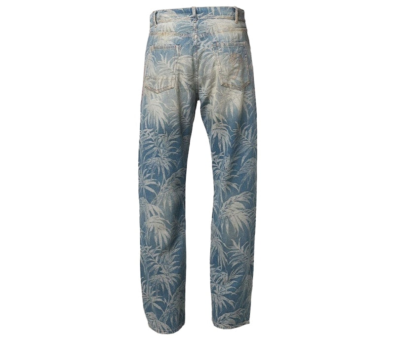 Palm Angels Jungle Straight Fit Jeans Blue