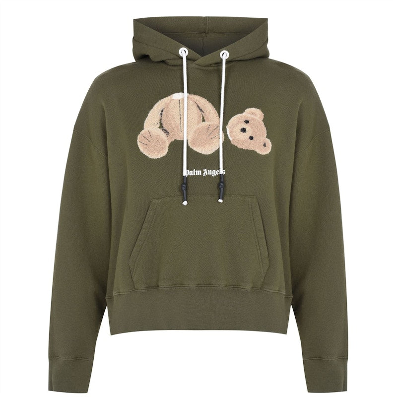 Palm Angels Bear Hoodie MIlitary