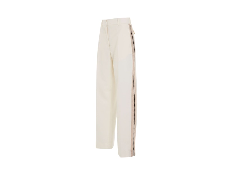 Palm Angels Knit Tape Suit Pants White