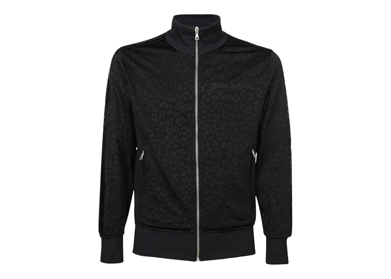 Palm Angels Leopard Track Jacket Black