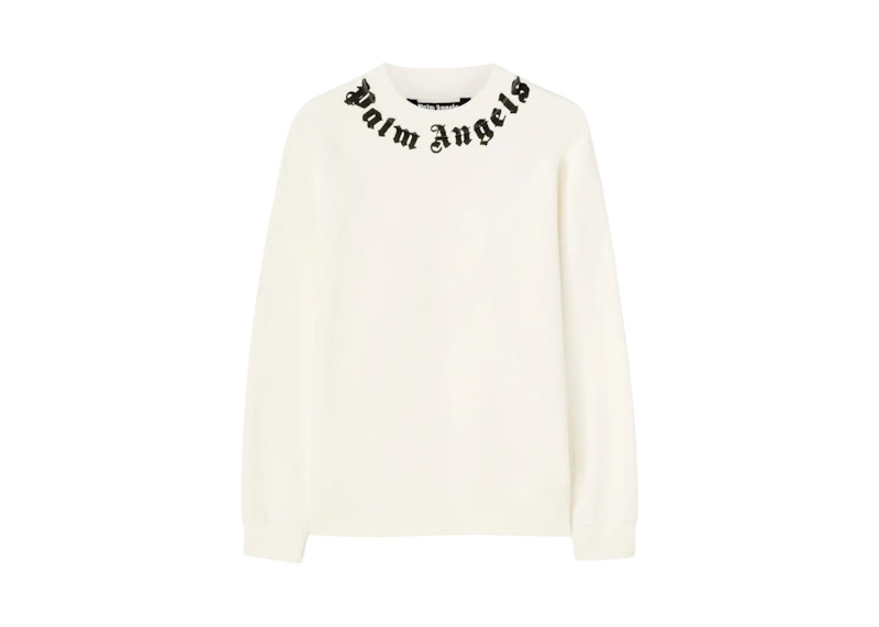 Palm Angels Logo Crewneck White/Black