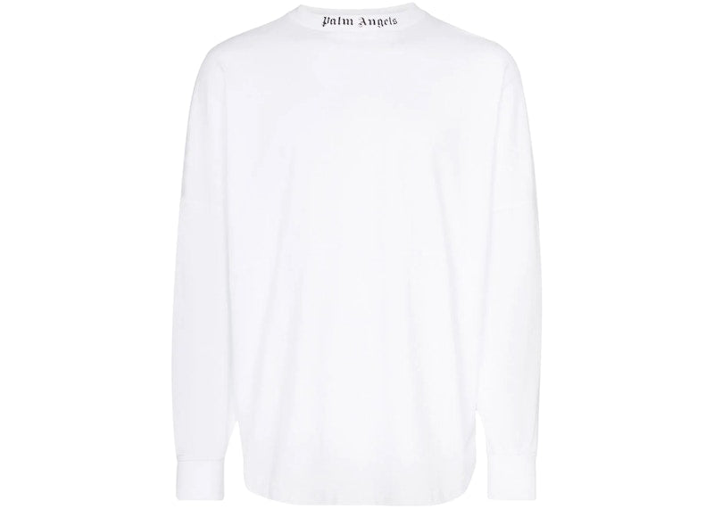 Palm Angels Logo Printed LS T-shirt White