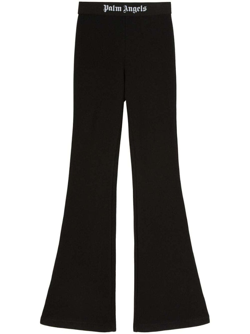 Palm Angels Logo Tape Flare Sweatpants Black/White