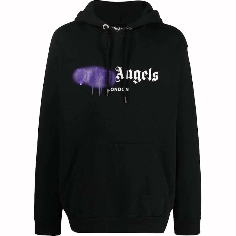 Palm Angels London Sprayed Hoodie Black