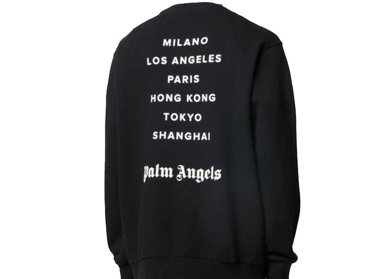 Palm Angels Los Angeles Logo Sprayed Sweatshirt Black