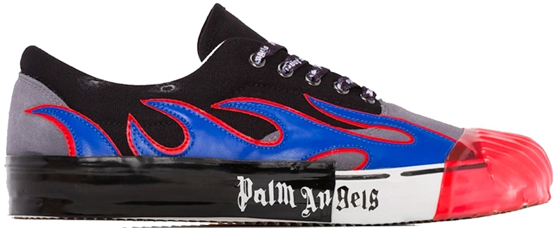 Palm Angels Low Top Multicolored Flame Black