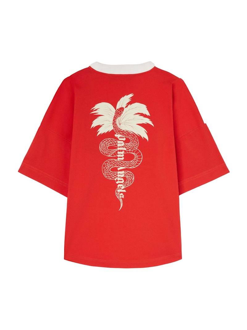 Palm Angels Lunar New Year T-shirt Off White/Red