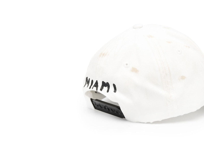 Palm Angels Miami Ripped Logo Cap White