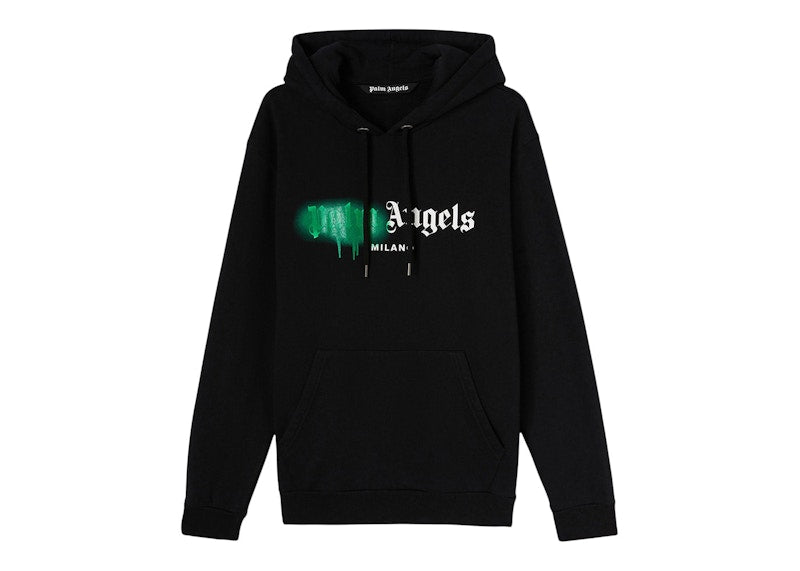 Palm Angels Milano Sprayed Hoodie Black/Green
