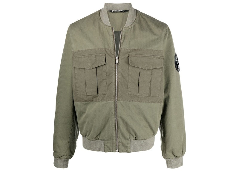 Palm Angels Military Wings Bomber Jacket Military Green