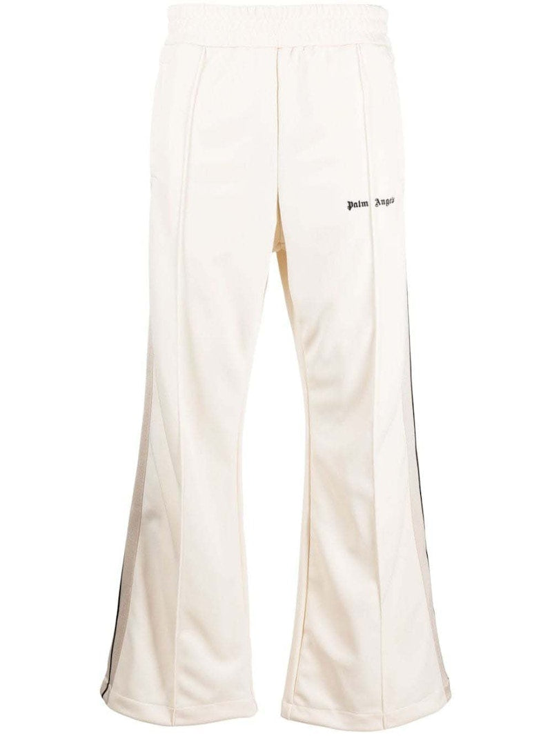 Palm Angels Monogram Flared Track Pants White