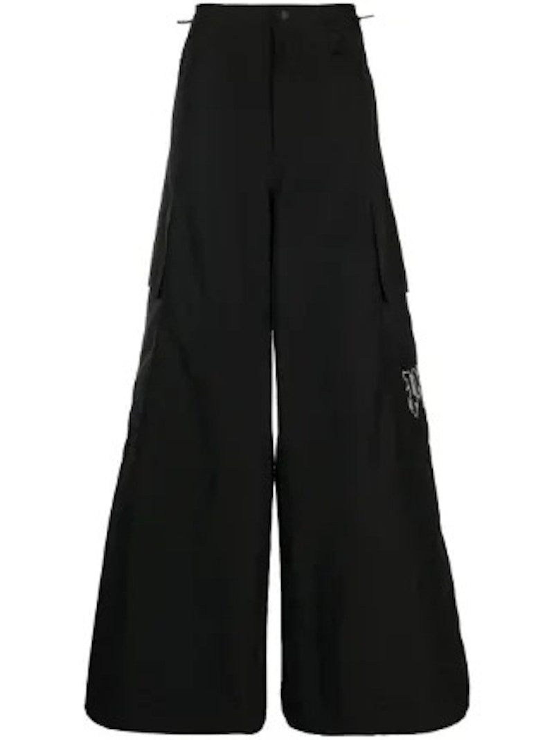 Palm Angels Monogram Parachute Pants Black