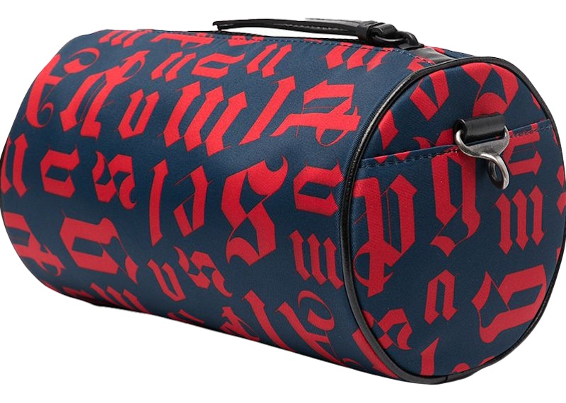 Palm Angels Monogram Print Shoulder Bag Blue/Red