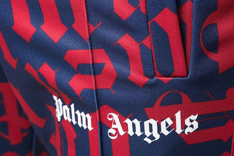 Palm Angels Monogram Slim Fit Track Pants Blue/Red