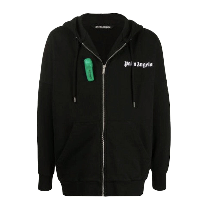 Palm Angels New Basic Zip Hoodie Black