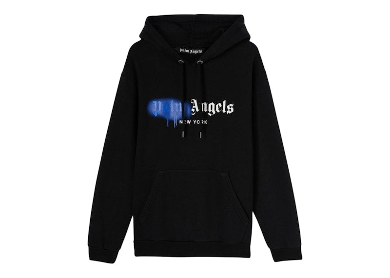 Palm Angels New York Sprayed Hoodie Black/Blue