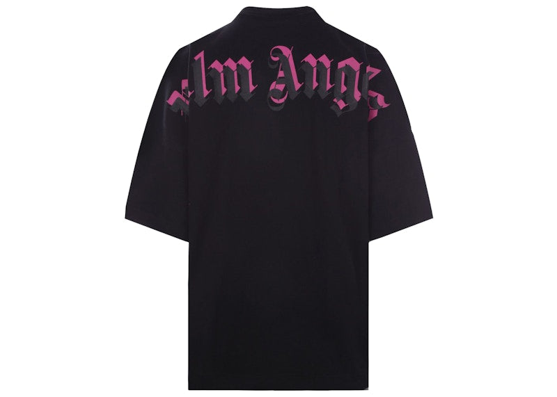 Palm Angels Oversized Double Logo T-shirt Black