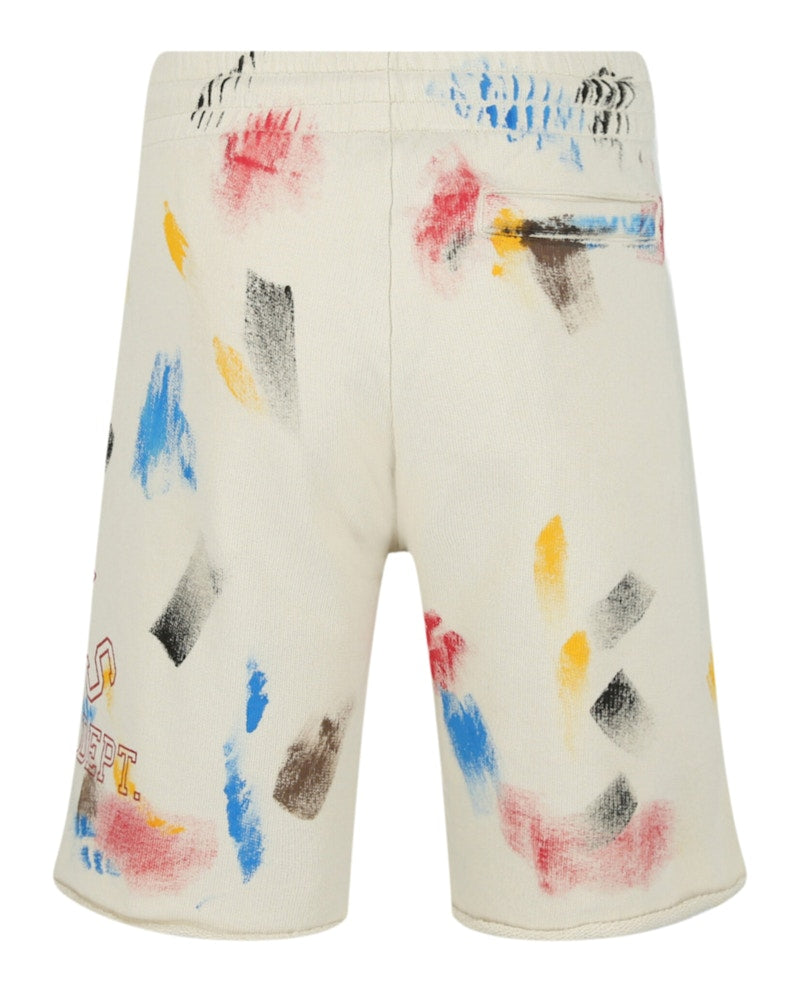 Palm Angels Painted College Sweatshorts White