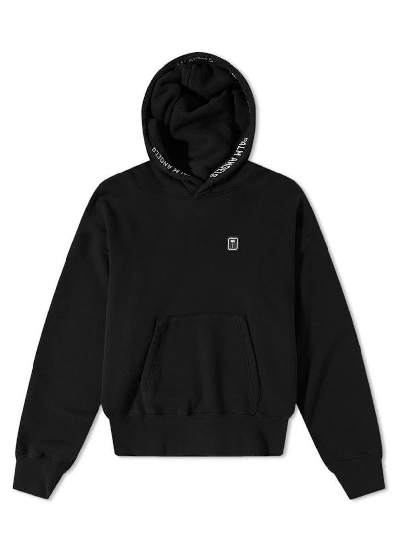 Palm Angels Palm Patch Taping Popover Hoodie Black