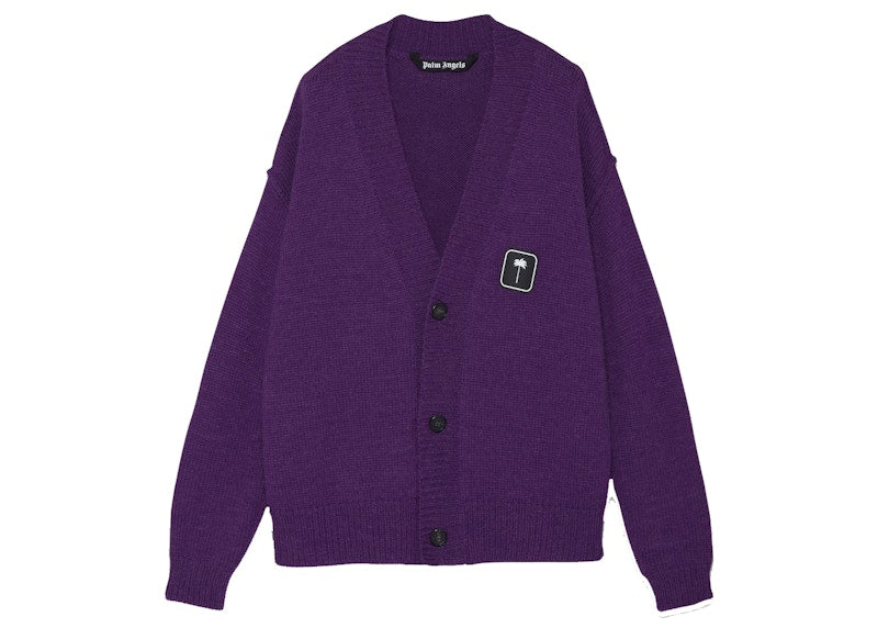 Palm Angels Palm Tree Cardigan Purple