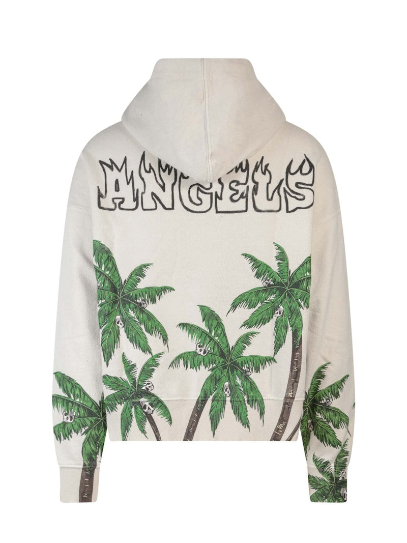 Palm Angels Palms & Skull Vintage Hoodie White/Green