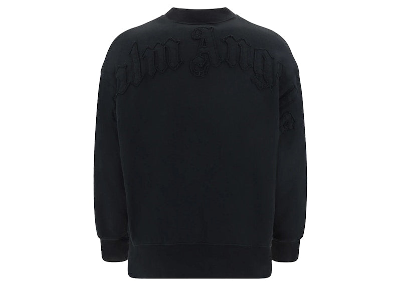 Palm Angels Patched Logo Vintage Crewneck Black/Black