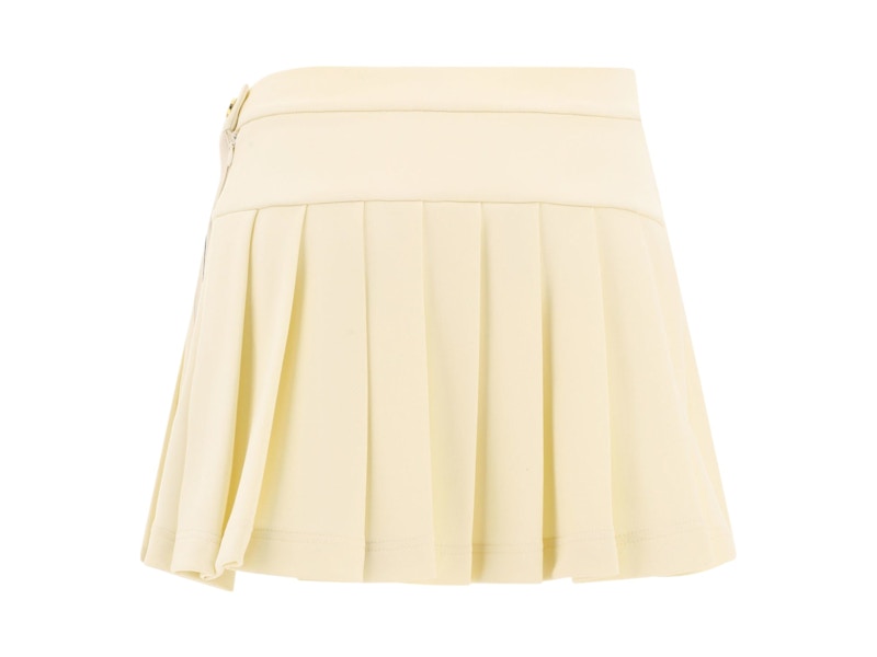 Palm Angels Pleated Track Skirt White